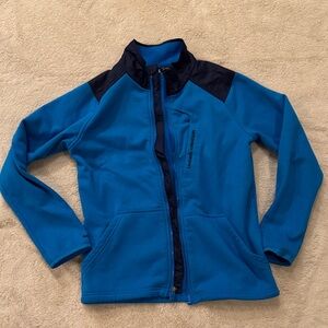 Under Armour Kids Turquoise blue and Navy fleece jacket